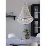 Żyrandol Glamour z Kryształkami Granso 50cm Chrom Markslojd
