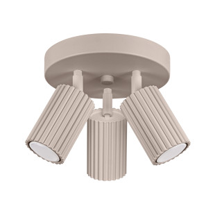 Reflektor 3-punktowy Karbon Round Taupe Sollux | Lampa Sufitowa