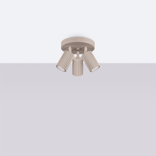 Reflektor 3-punktowy Karbon Round Taupe Sollux | Lampa Sufitowa