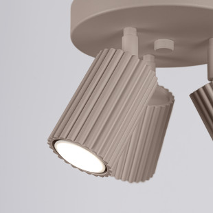 Reflektor 3-punktowy Karbon Round Taupe Sollux | Lampa Sufitowa