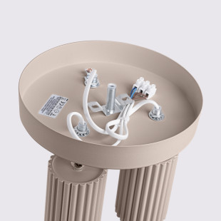 Reflektor 3-punktowy Karbon Round Taupe Sollux | Lampa Sufitowa