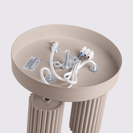 Reflektor 3-punktowy Karbon Round Taupe Sollux | Lampa Sufitowa
