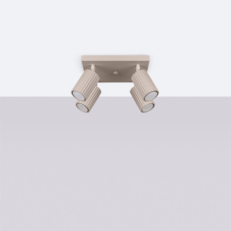 Reflektor Karbon Square Taupe Sollux - Nowoczesne Oświetlenie
