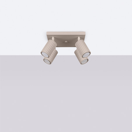 Reflektor Karbon Square Taupe Sollux - Nowoczesne Oświetlenie