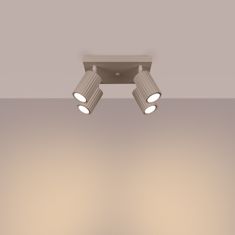 Reflektor Karbon Square Taupe Sollux - Nowoczesne Oświetlenie