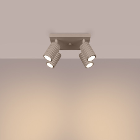 Reflektor Karbon Square Taupe Sollux - Nowoczesne Oświetlenie