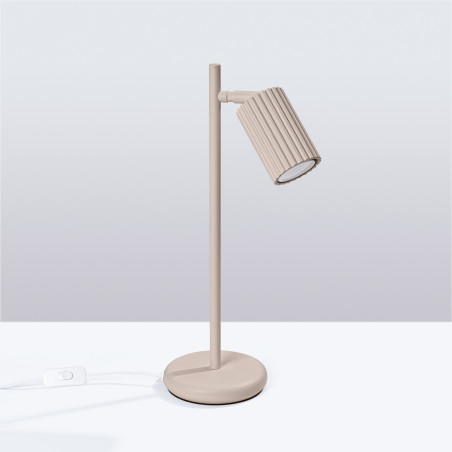 Lampa biurkowa Karbon taupe Sollux | Nowoczesny design