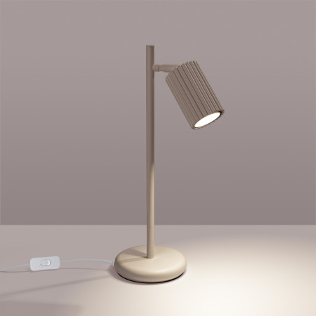 Lampa biurkowa Karbon taupe Sollux | Nowoczesny design