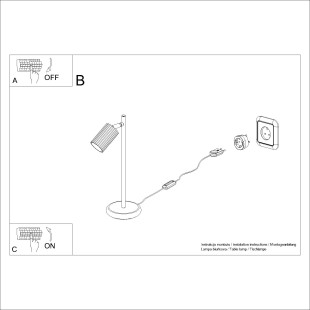Lampa biurkowa Karbon taupe Sollux | Nowoczesny design