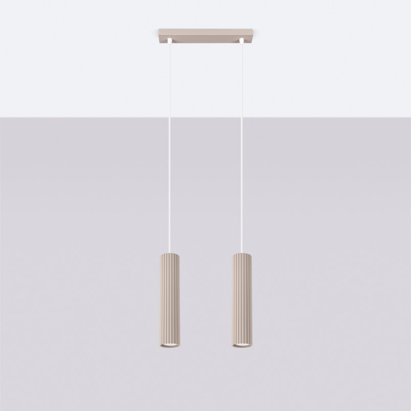 Lampa wisząca Karbon taupe Sollux - Nowoczesny design