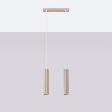 Lampa wisząca Karbon taupe Sollux - Nowoczesny design
