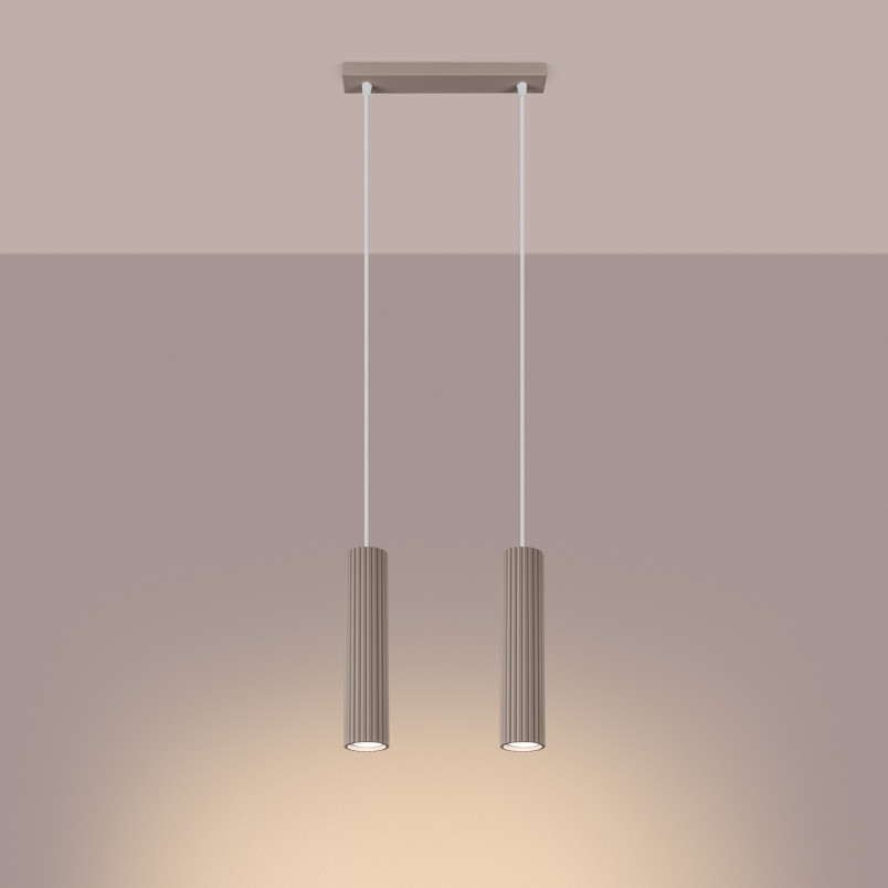 Lampa wisząca Karbon taupe Sollux - Nowoczesny design