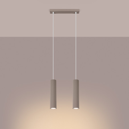 Lampa wisząca Karbon taupe Sollux - Nowoczesny design