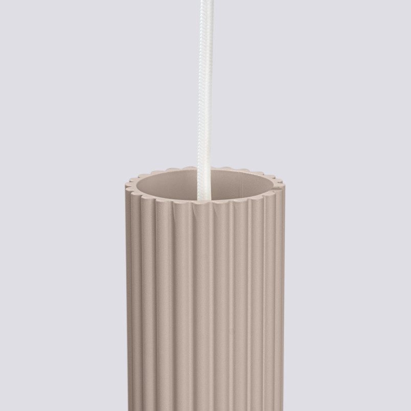 Lampa wisząca Karbon Long taupe Sollux | 3 tuby, nowoczesny design