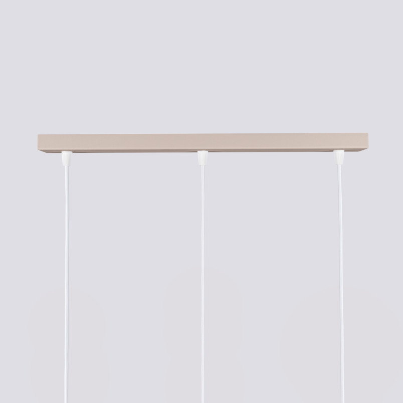 Lampa wisząca Karbon Long taupe Sollux | 3 tuby, nowoczesny design
