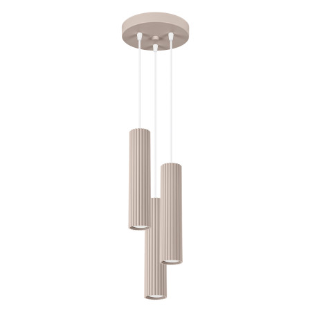 Lampa wisząca Karbon taupe - 3 tuby, Sollux | Sklep z lampami