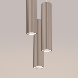 Lampa wisząca Karbon taupe - 3 tuby, Sollux | Sklep z lampami