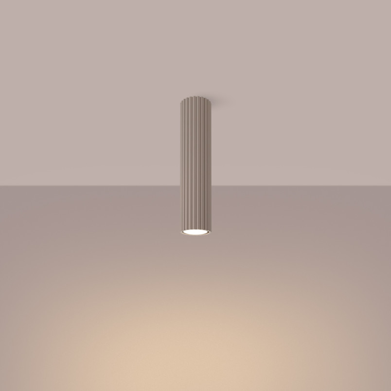 Lampa spot Karbon taupe Sollux | Minimalistyczny design