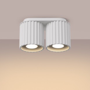 Lampa spot Aura 2pkt Sollux biała - nowoczesny design
