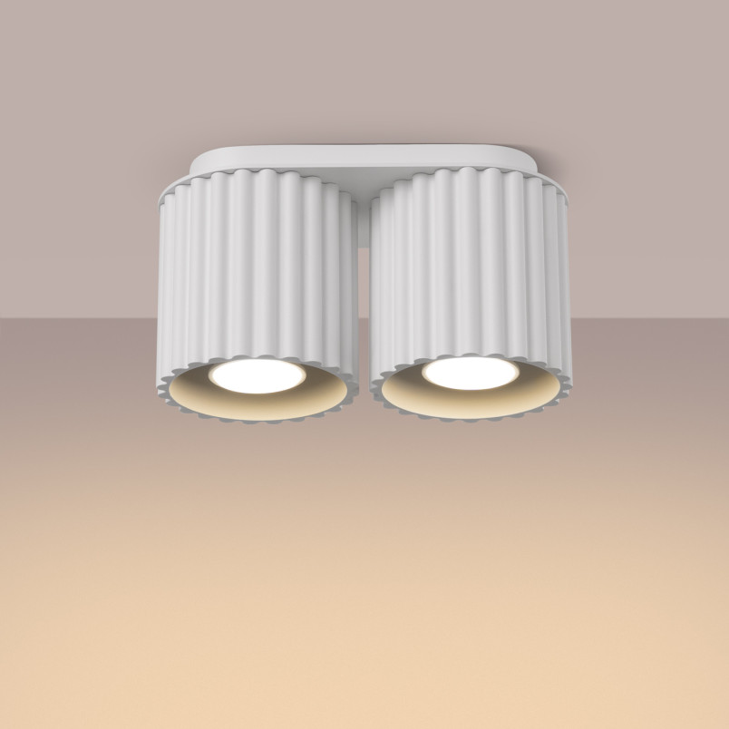 Lampa spot Aura 2pkt Sollux biała - nowoczesny design
