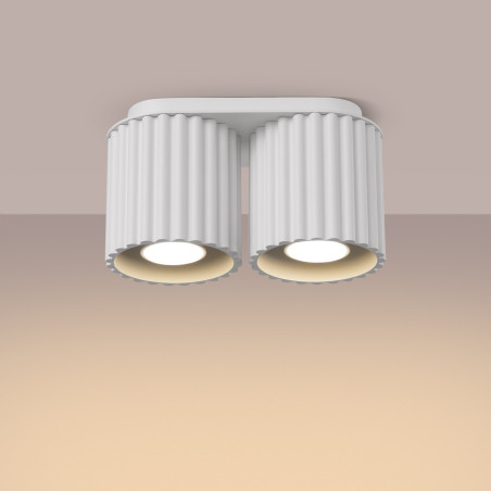 Lampa spot Aura 2pkt Sollux biała - nowoczesny design