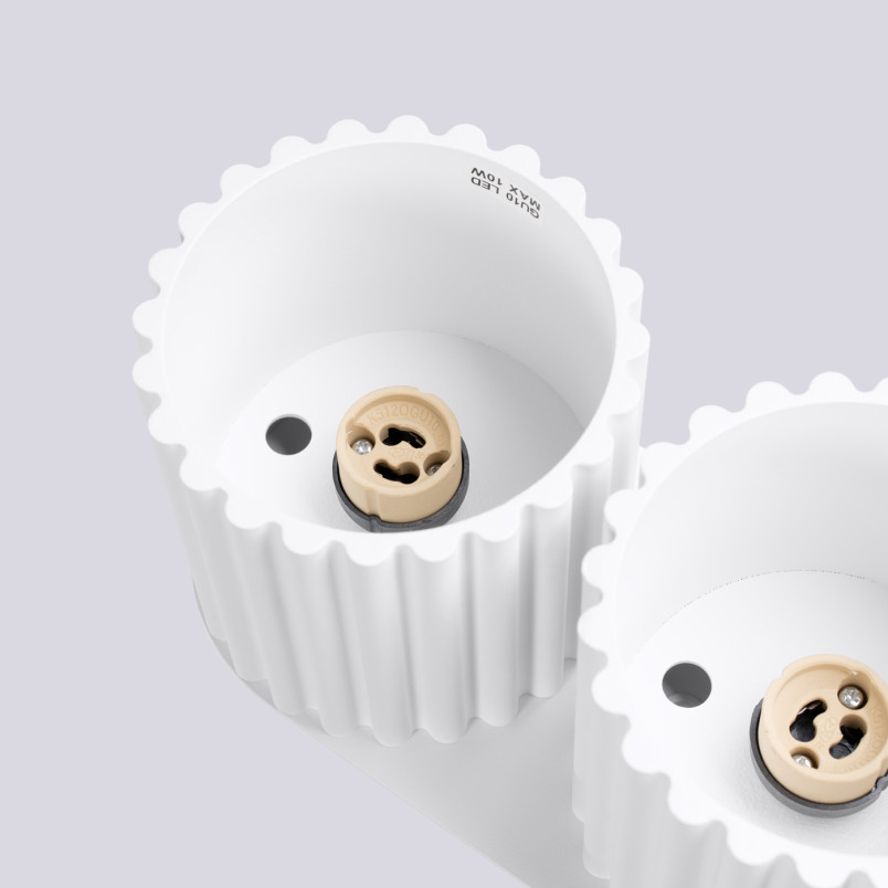 Lampa spot Aura 2pkt Sollux biała - nowoczesny design