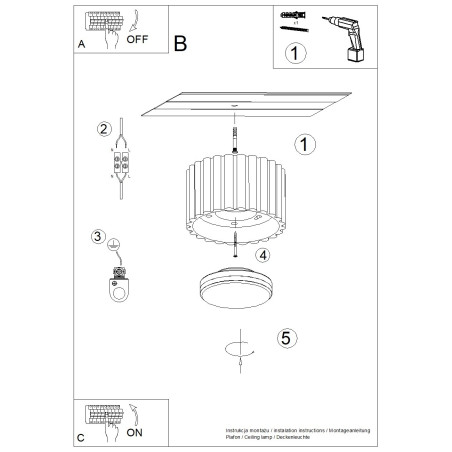Lampa spot Aura GX53 biały Sollux | Nowoczesny design
