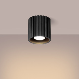Lampa spot Aura czarna Sollux - nowoczesny design | Sklep z oświetleniem