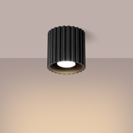 Lampa spot Aura czarna Sollux - nowoczesny design | Sklep z oświetleniem