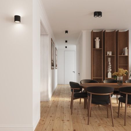 Lampa spot Aura czarna Sollux - nowoczesny design | Sklep z oświetleniem