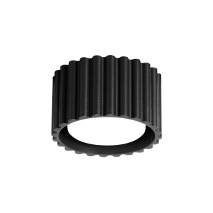 Lampa spot Aura GX53 Sollux - czarna, ryflowana, 10cm