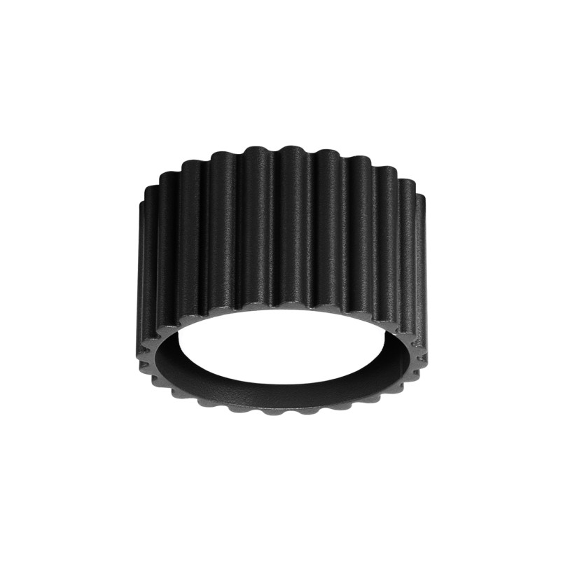Lampa spot Aura GX53 Sollux - czarna, ryflowana, 10cm