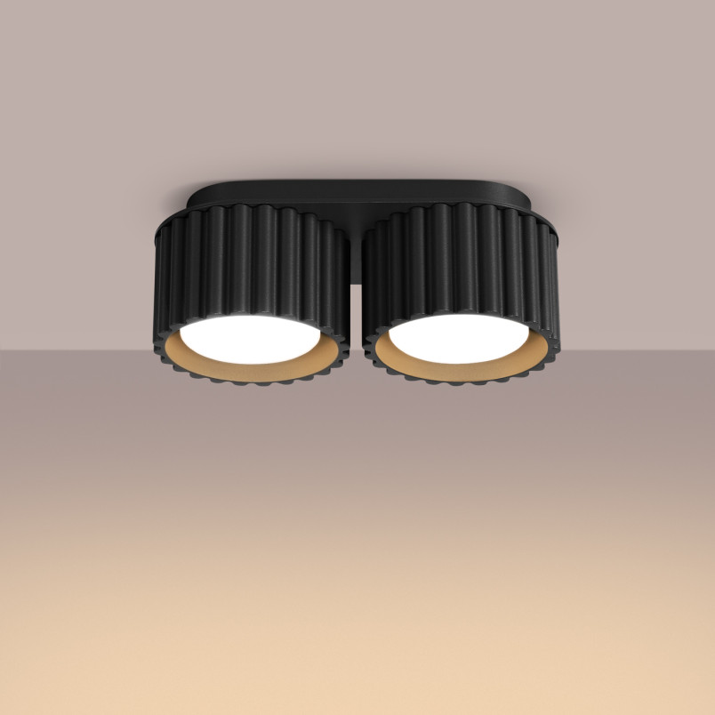 Lampa spot Aura GX53 czarna Sollux - nowoczesny design