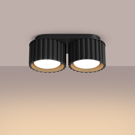 Lampa spot Aura GX53 czarna Sollux - nowoczesny design