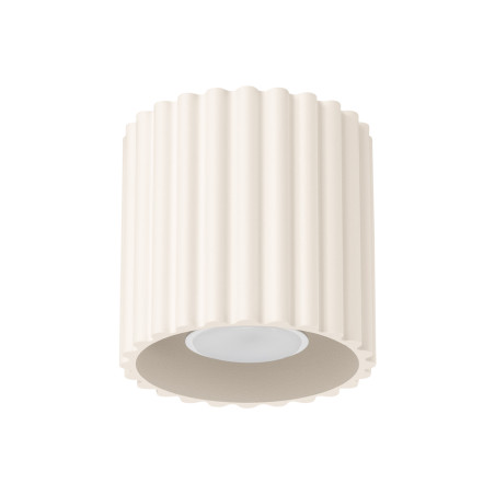 Lampa spot Aura Sollux - Ryflowana, Beżowa, GU10