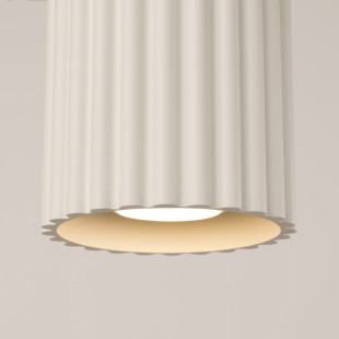 Lampa spot Aura Sollux - Ryflowana, Beżowa, GU10