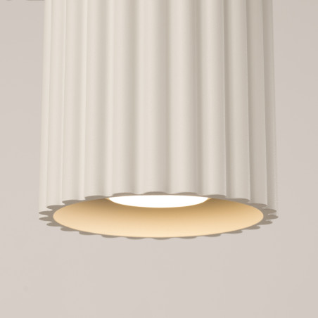 Lampa spot Aura Sollux - Ryflowana, Beżowa, GU10