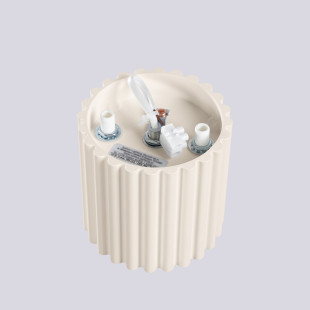 Lampa spot Aura Sollux - Ryflowana, Beżowa, GU10