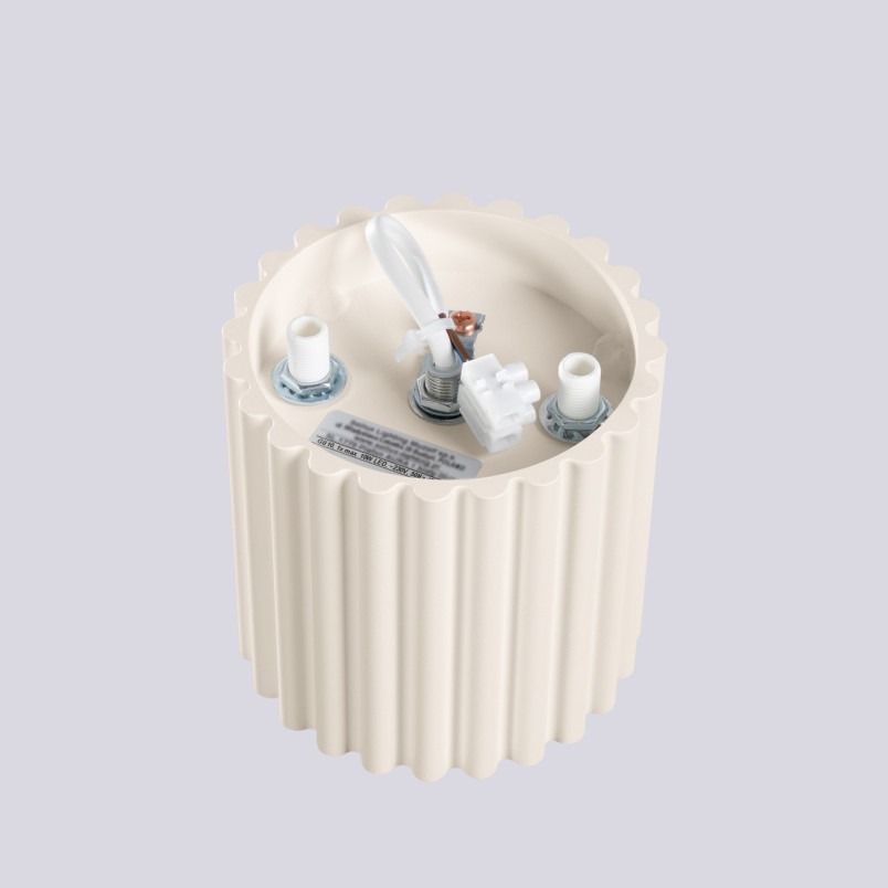 Lampa spot Aura Sollux - Ryflowana, Beżowa, GU10