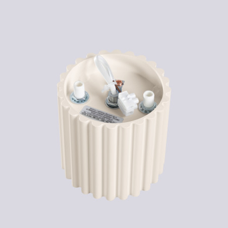 Lampa spot Aura Sollux - Ryflowana, Beżowa, GU10