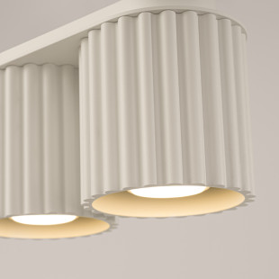 Lampa spot 2-punktowa Aura beżowa Sollux | Nowoczesne oświetlenie