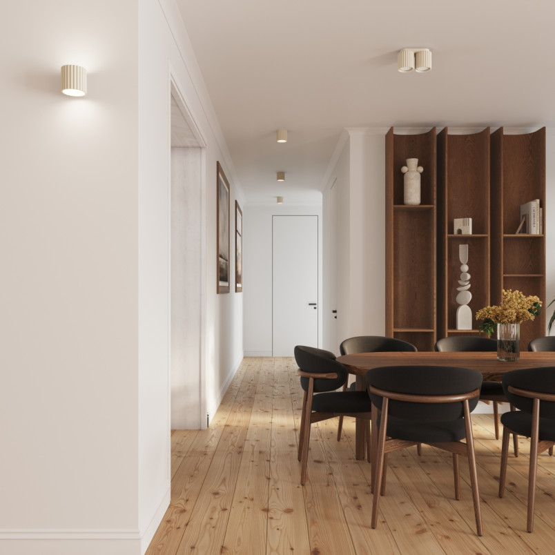 Lampa spot 2-punktowa Aura beżowa Sollux | Nowoczesne oświetlenie