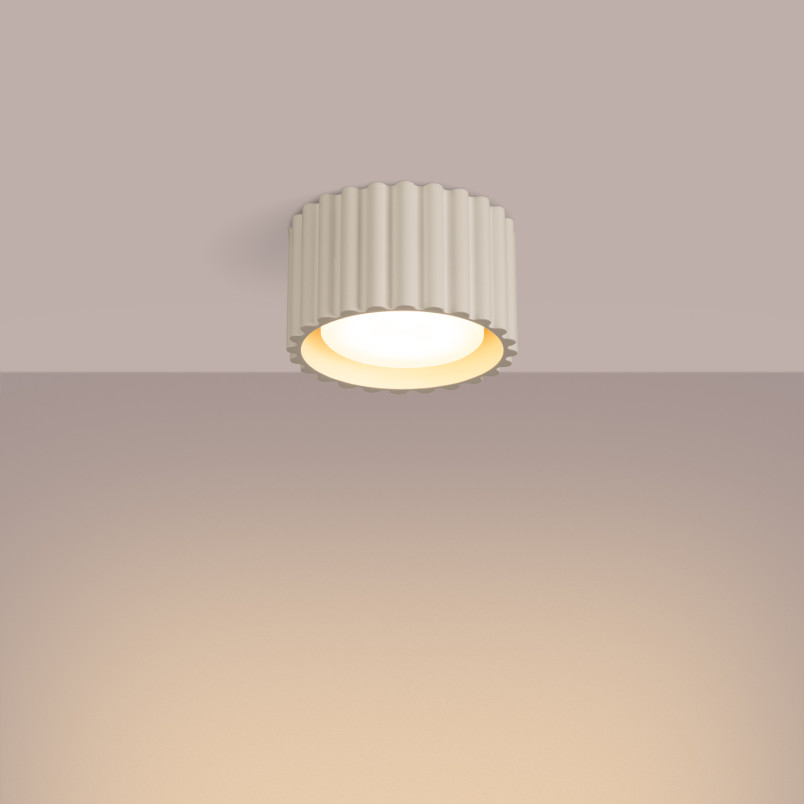 Lampa spot Aura GX53 beżowa Sollux - Elegancki design