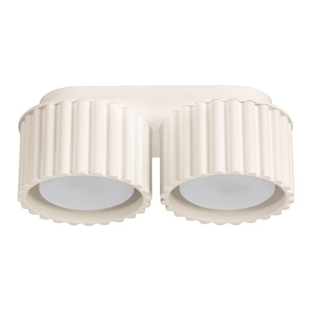 Lampa spot ryflowana Aura GX53 beżowa Sollux | 2 punkty