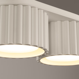 Lampa spot ryflowana Aura GX53 beżowa Sollux | 2 punkty
