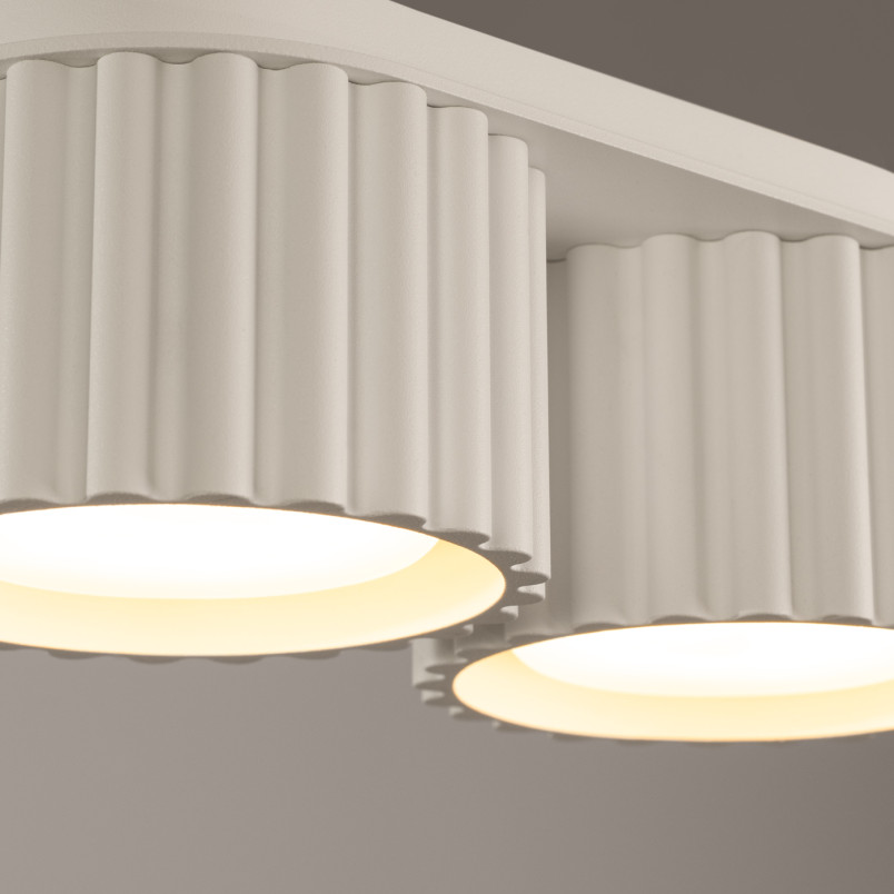 Lampa spot ryflowana Aura GX53 beżowa Sollux | 2 punkty