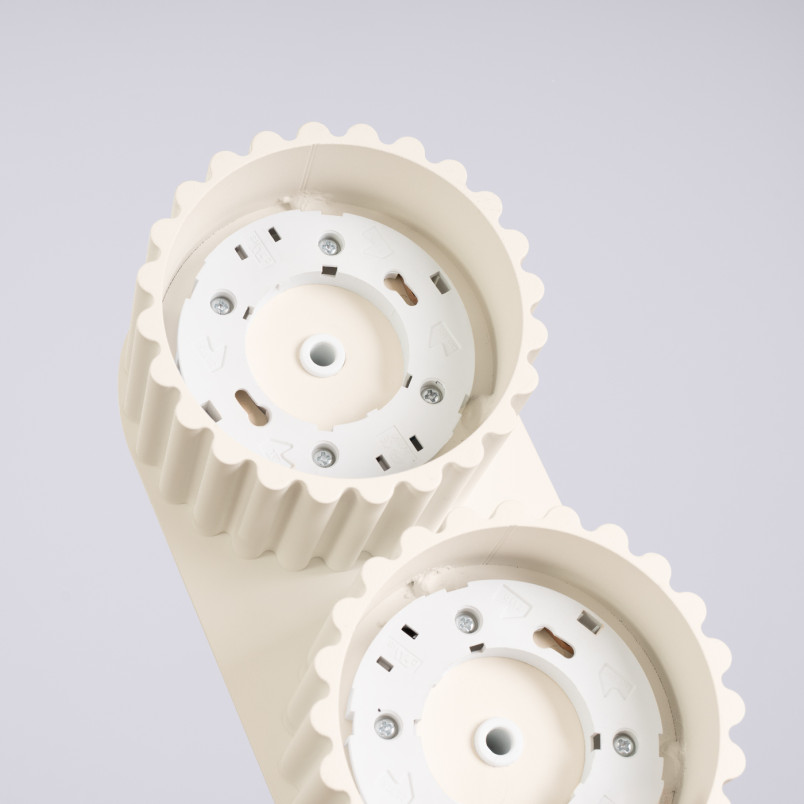 Lampa spot ryflowana Aura GX53 beżowa Sollux | 2 punkty