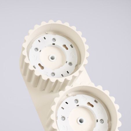 Lampa spot ryflowana Aura GX53 beżowa Sollux | 2 punkty