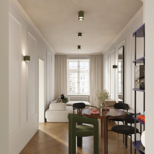 Lampa spot Aura zielona Sollux - nowoczesny design | Downlight