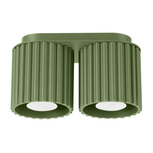 Lampa spot Aura Sollux - Zielona, 2 punkty, GU10